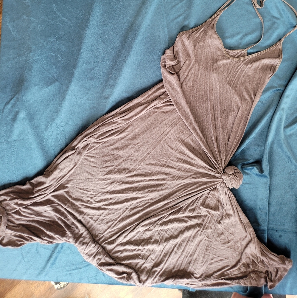 Gray shear maxi dress